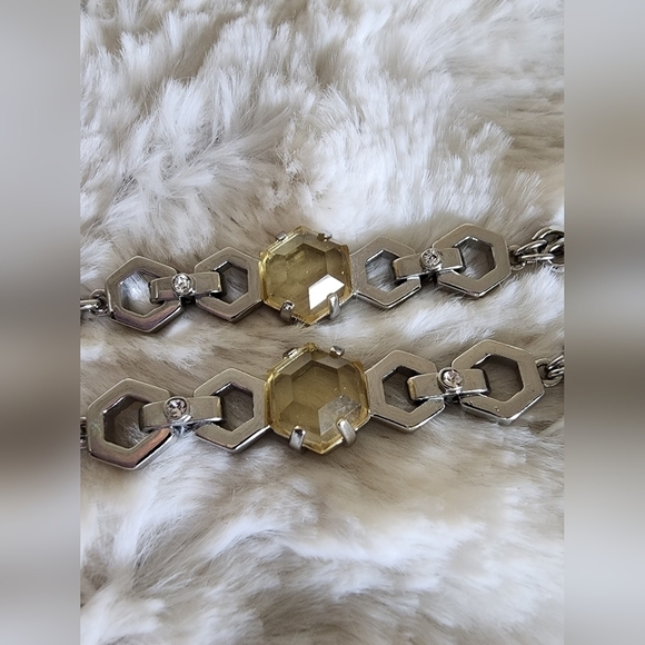 NWOT Ann Taylor Silver Jeweled Long Chain Necklace - Picture 9 of 11